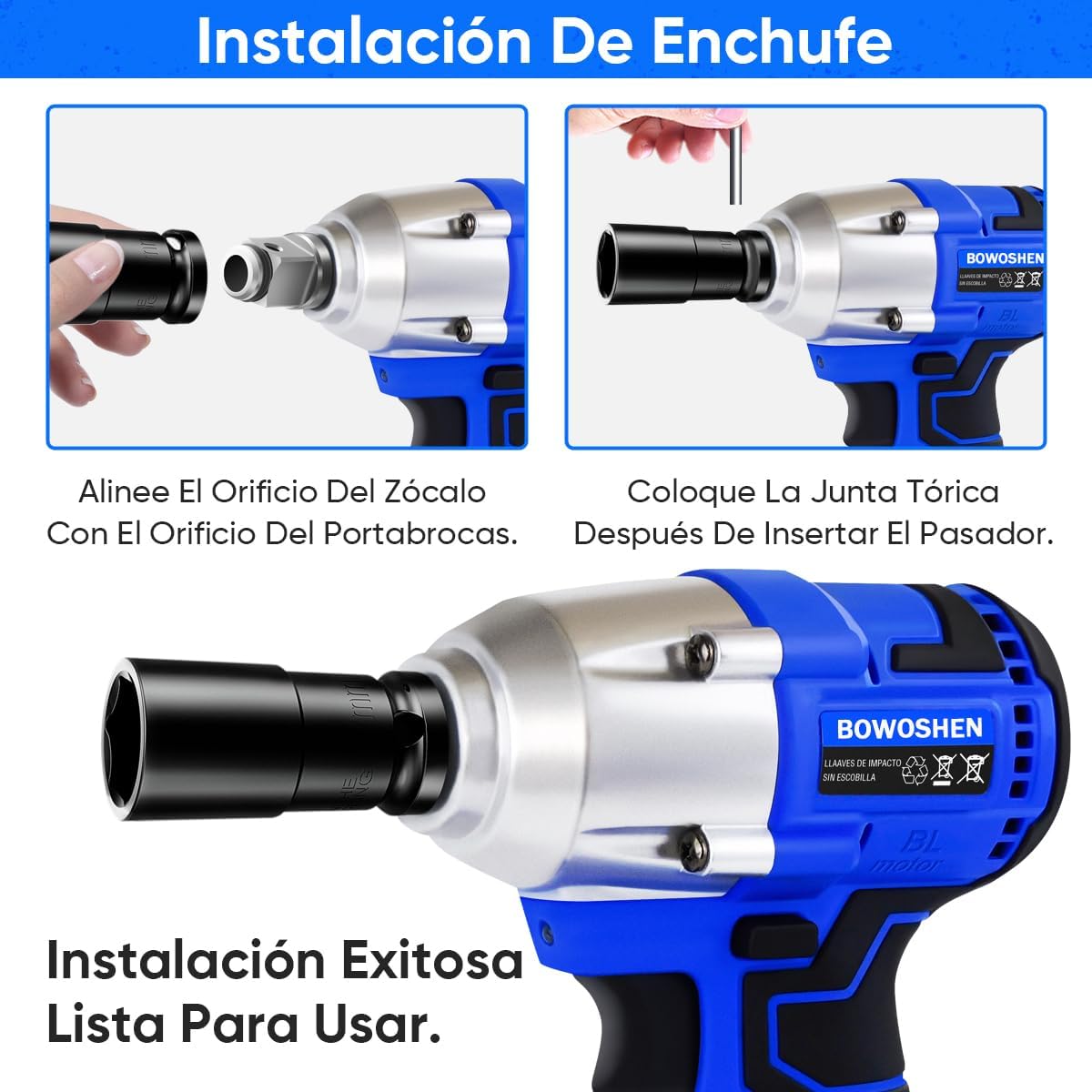 Llave Pistola De Impacto 2 Baterias Inal